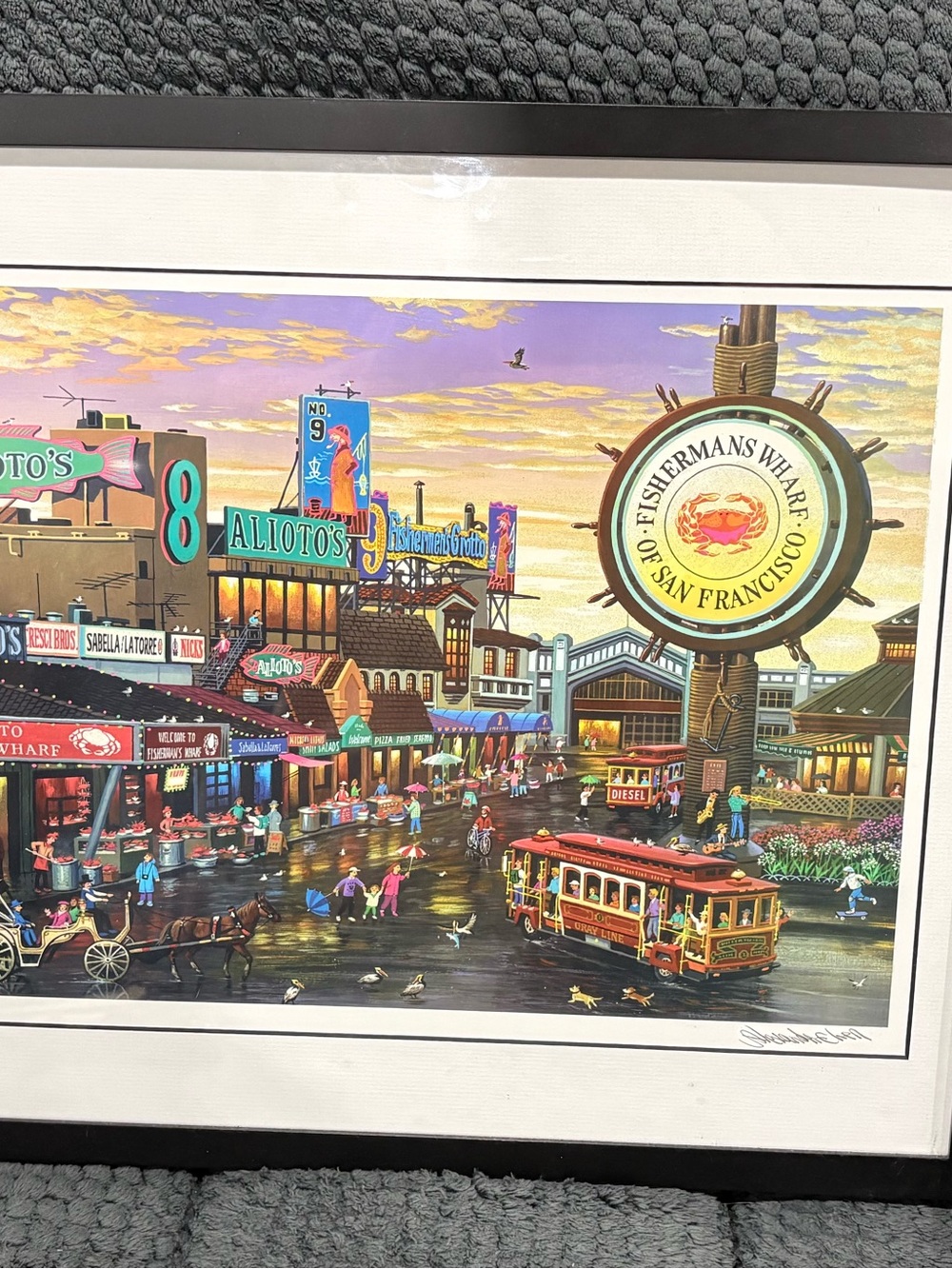San Francisco Fisherman's Wharf Print - Colorful Coastal Scene